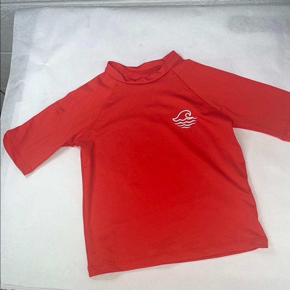 All in Motion Red Kids Swim Rashguard